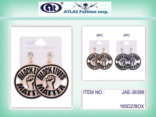 Black Lives Matter Enamel Earring