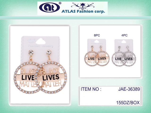 Black Lives Matter Enamel Earring