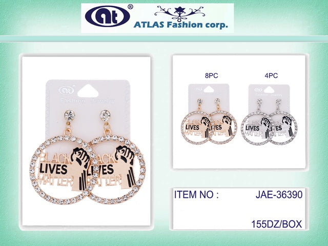 Black Lives Matter Enamel Earring