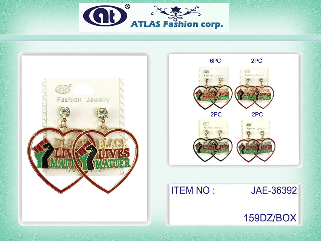 Black Lives Matter Enamel Earring