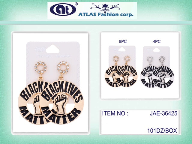 Black Lives Matter Enamel Earring