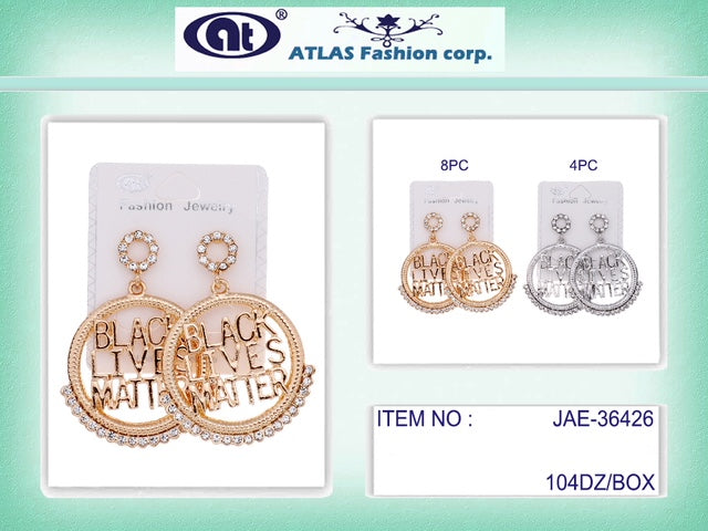 Black Lives Matter Enamel Earring