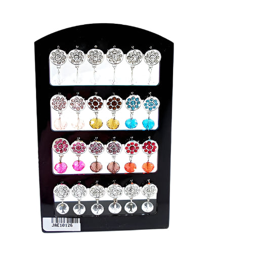12 Pairs Bead Dangle Earring