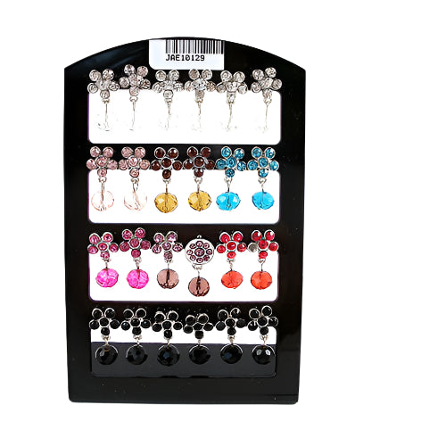 JAE10129 - 12 Pairs Bead Dangle Earring