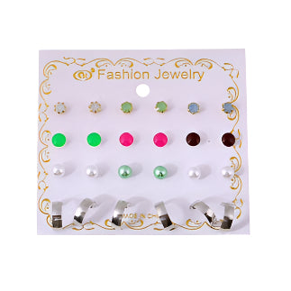 12 Pair Stud Earring Set