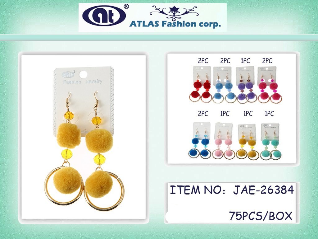 JAE26384 - Pom Pom Earring
