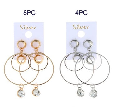 JAE27196 - Korean Style Circle Drop Earring