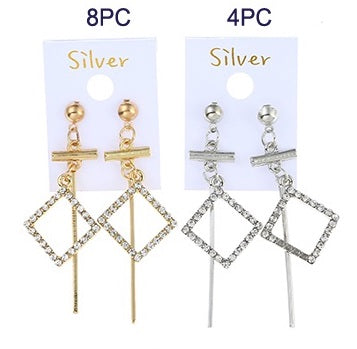 JAE27215 - Korean Style Square Drop Earring