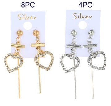 JAE27216 - Korean Style Heart Drop Earring