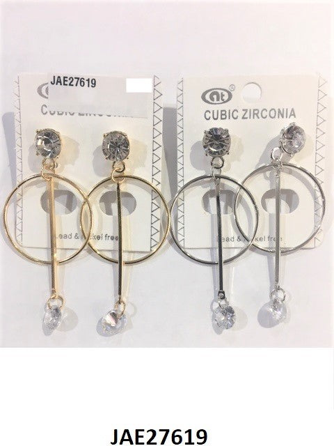Korean Style Circle Drop Earring