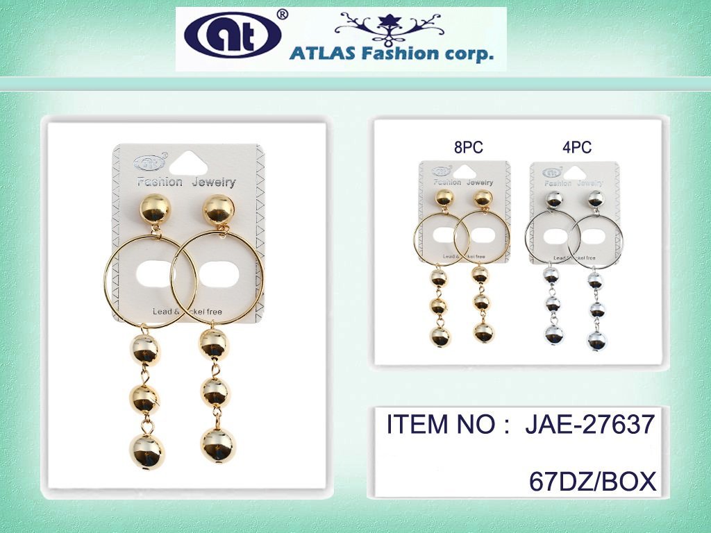 JAE27637 - Korean Style Bead Drop Earring