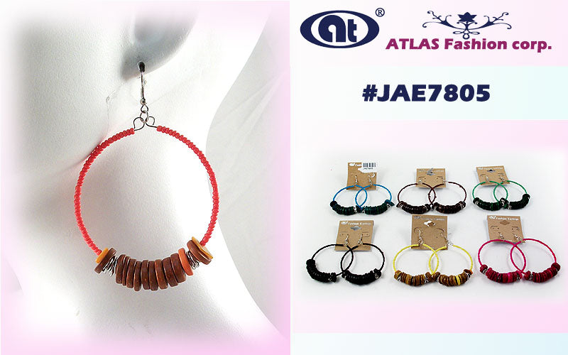 Beaded Fish Hook Earring