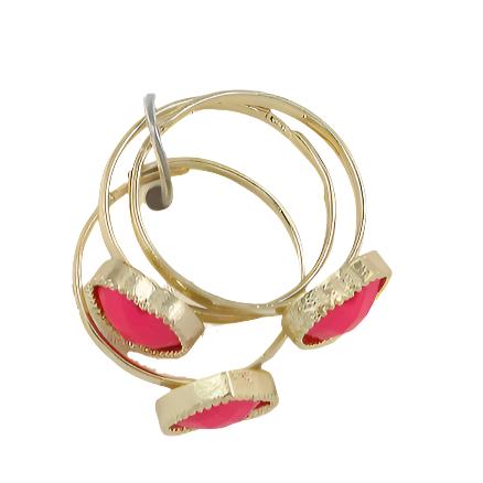 Fuchsia 3 Piece Ring Set