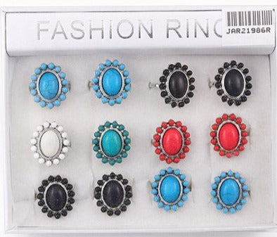 Silver Plated Stone Ring