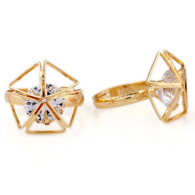 Gold Cubic Zirconia Ring