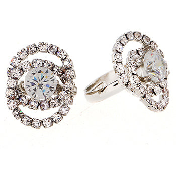 Rhodium Cubic Zirconia Ring