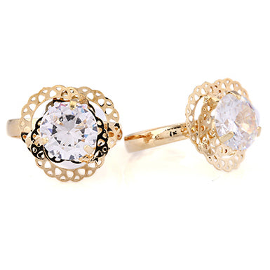 Gold Cubic Zirconia Ring