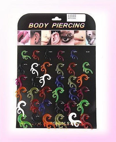 36 PCS Swirl Gauge Body Jewelry