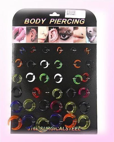 36 PCS Septum Gauge Body Jewelry