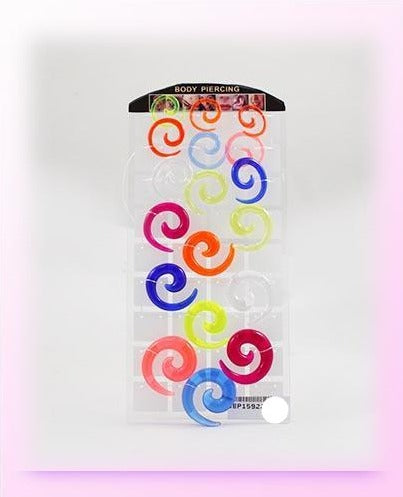18 PCS Swirl Gauge Body Jewelry