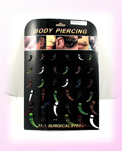 36 PCS Tooth Shape Gauge Body Jewelry