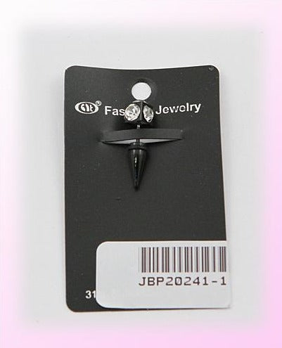 12 PCS Stainless Steel Black Spike Barbell Stud