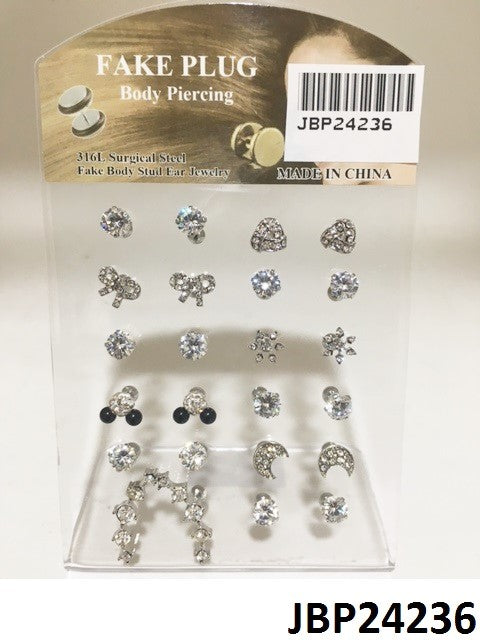 24 PCS Stainless Steel Flatback Stud Jewelry