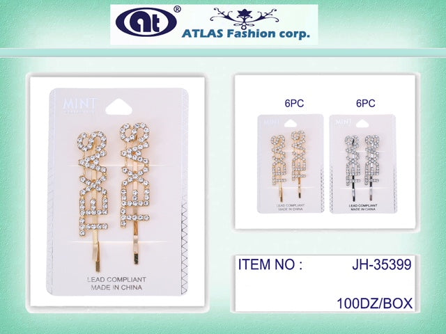 JH35399 - Rhinestone Texas Hair Pin