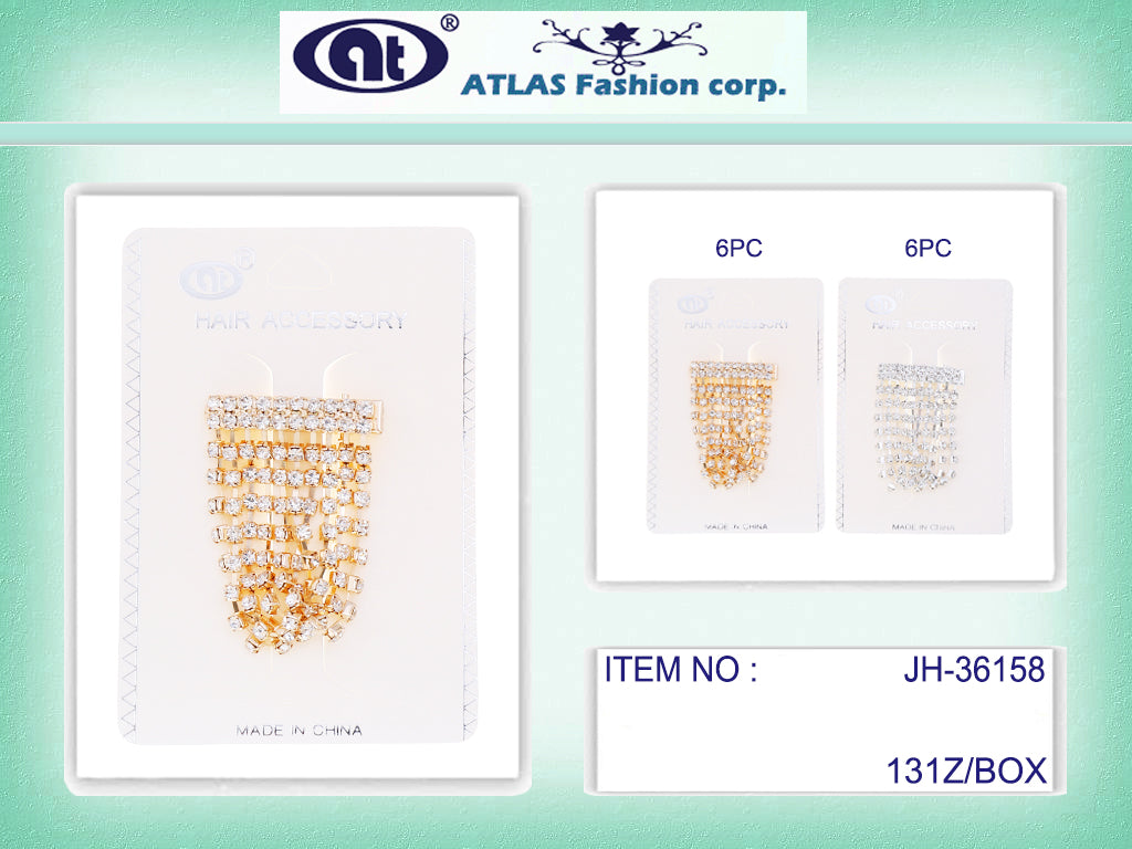 Rhinestone Fringe Hair Clip