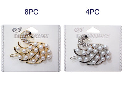 Pearl Encrusted Swan Hair Pin