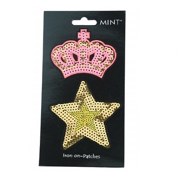 JP010 - Sequin Crown Iron On Patch Set