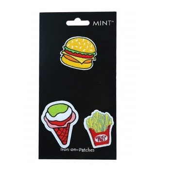 Cheeseburger Iron On Patch Set