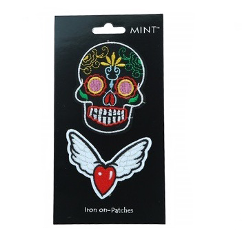 Calavera Iron On Patch Set