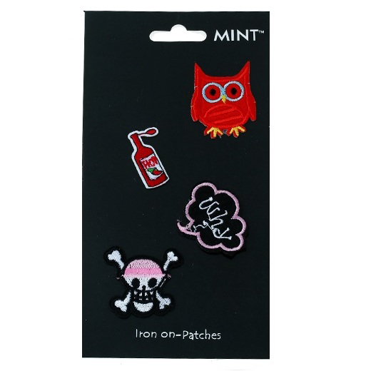 Owl Iron On Patch Set