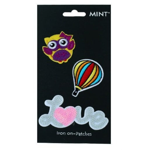 Owl Iron On Patch Set