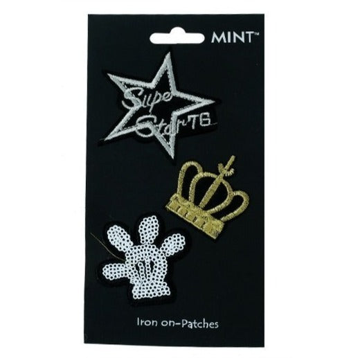 Crown Iron On Patch Set