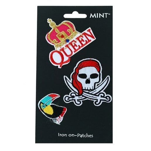Jolly Roger Iron On Patch Set