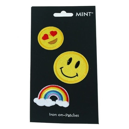 Smiley Face Iron On Patch Set