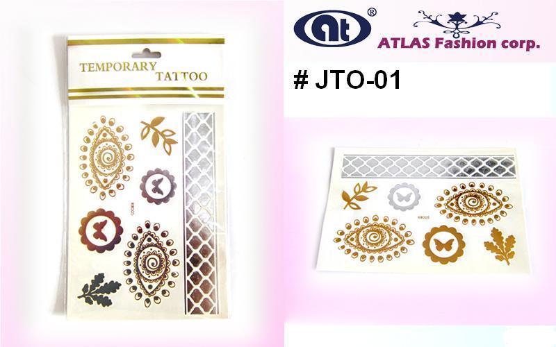 12 Sheets Metallic Temporary Tattoo
