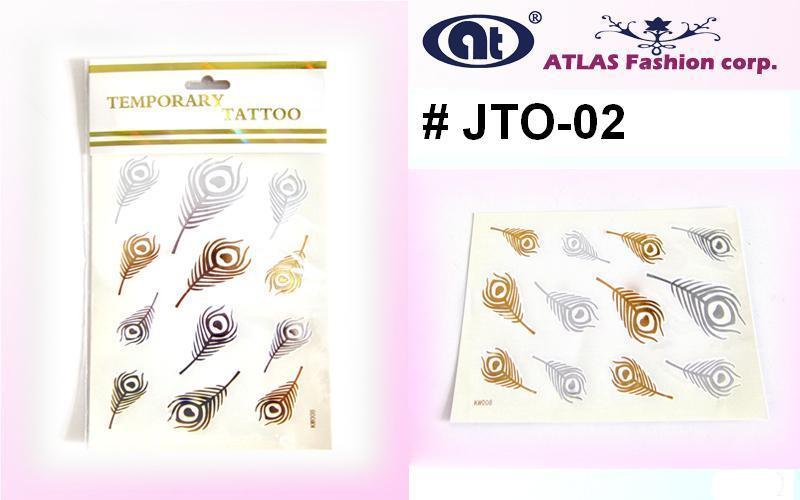 12 Sheets Metallic Temporary Tattoo