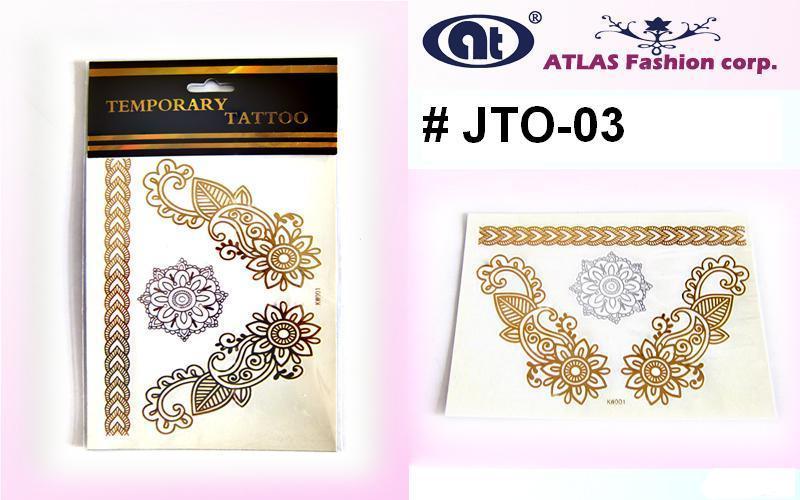 12 Sheets Metallic Temporary Tattoo