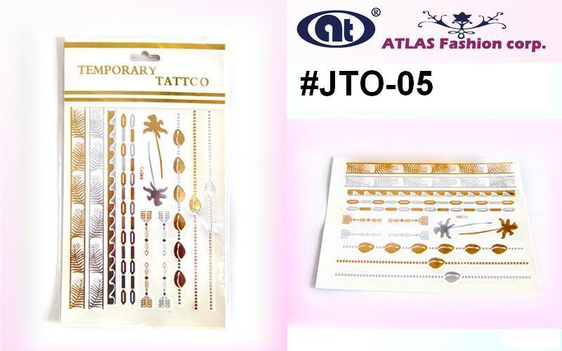 12 Sheets Metallic Temporary Tattoo