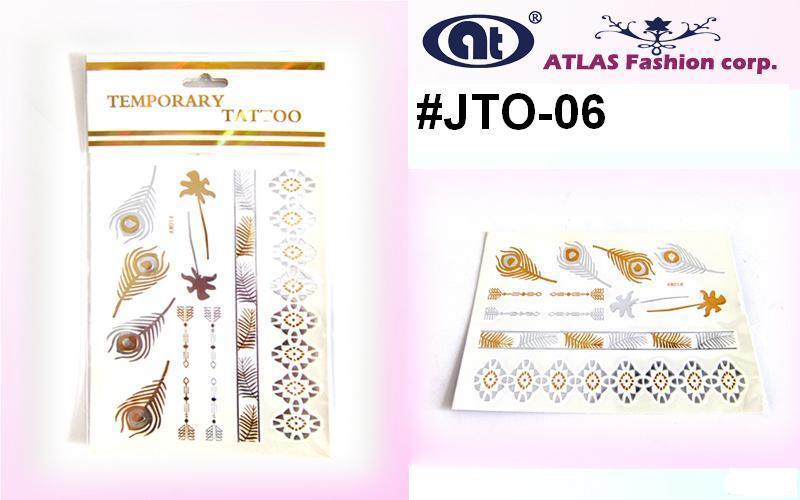 12 Sheets Metallic Temporary Tattoo