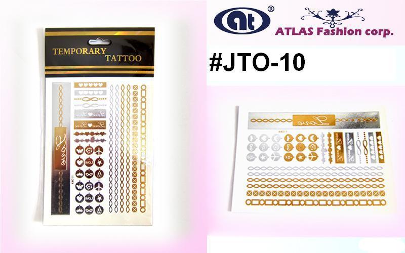12 Sheets Metallic Temporary Tattoo
