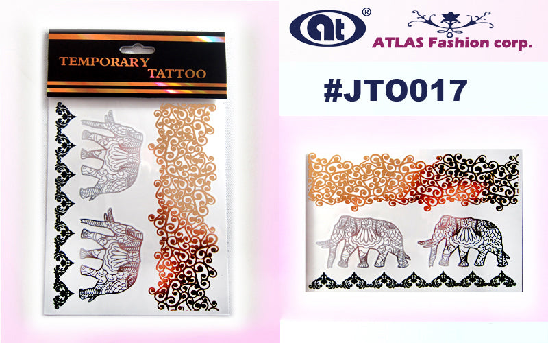 12 Sheets Metallic Temporary Tattoo