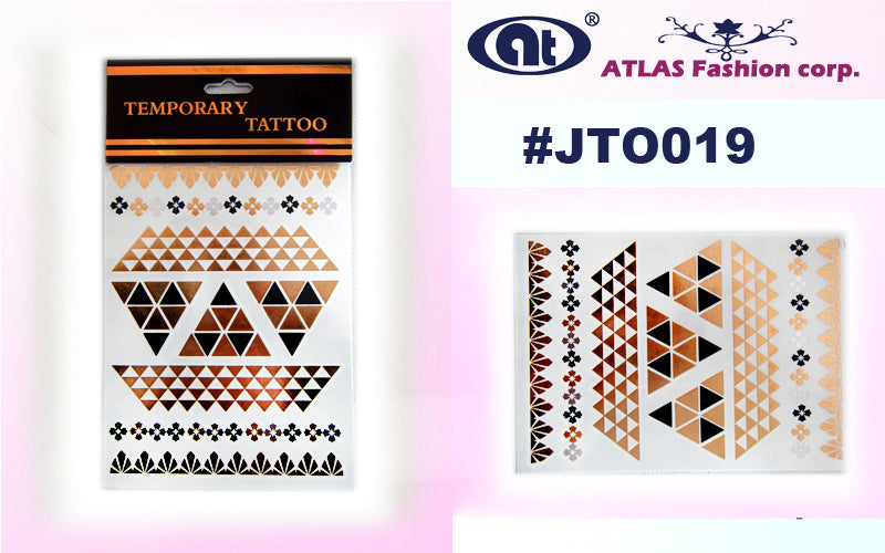 12 Sheets Metallic Temporary Tattoo