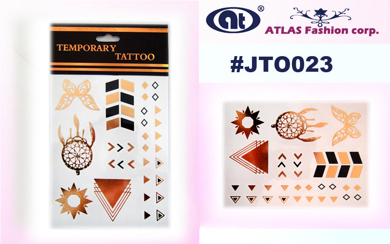 12 Sheets Metallic Temporary Tattoo