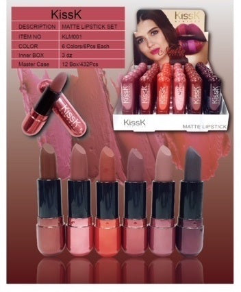 36 PCS Brown Red Lipsticks