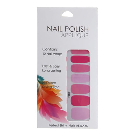 Hot Pink Nail Sticker Manicure