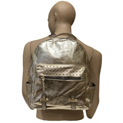 TP046GD - Gold Metallic Backpack
